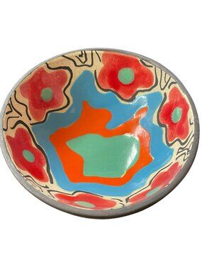 Vintage Studio Pottery Bowl Hand Thrown Southwestern Mexican